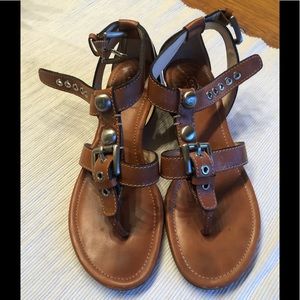 Coach Brown Leather Sandals